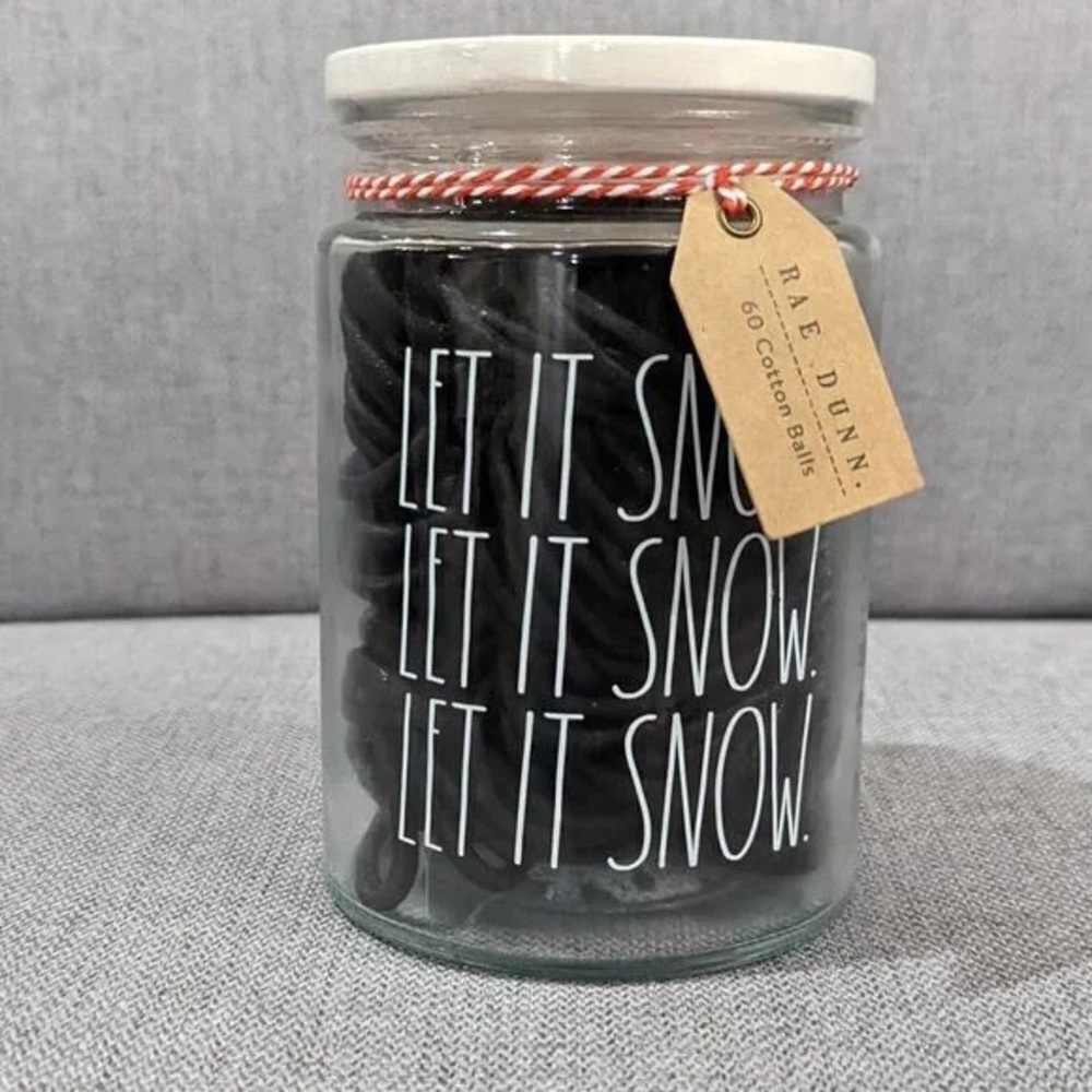 Rae Dunn Holiday Glass Jar Set - Black and White - Picture 2 of 4